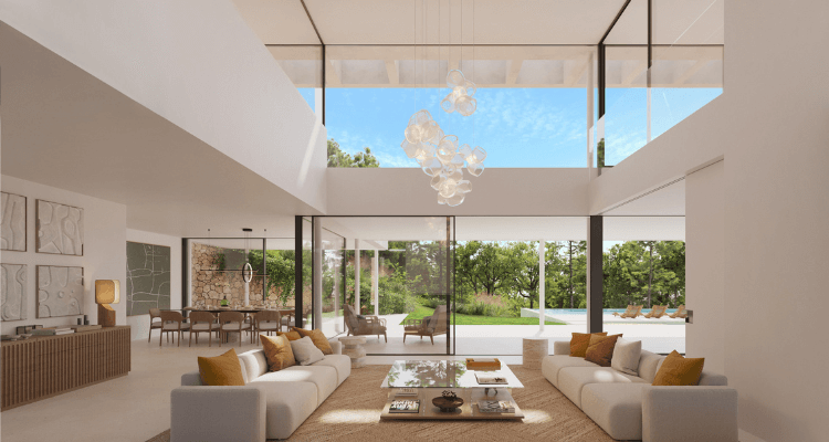 Living room of a luxury Spanish villa